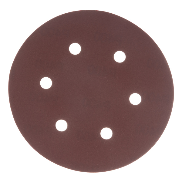 Круг абразивный на ворсовой подложке под "липучку", перфорированный, P 400, 150 мм, 5 шт Matrix