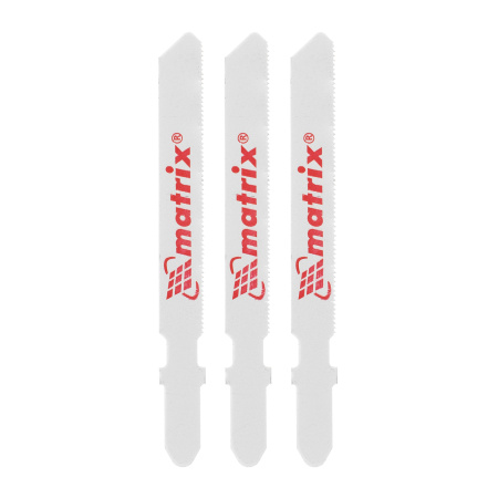 Полотна для электролобзика по металлу, 3 шт, 50 х 0.8 мм, HSS, EU- хвостовик Matrix