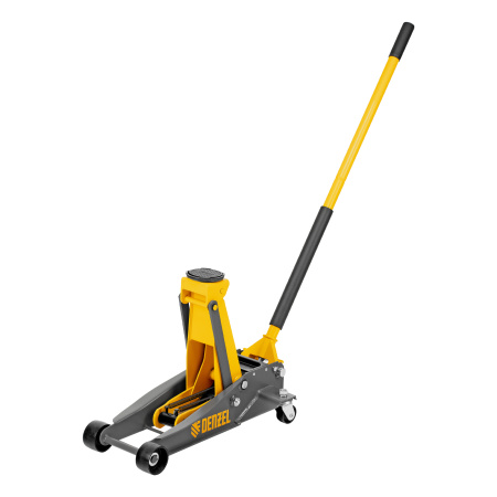 Домкрат гидравлический подкатной, 3 т, 125-470 мм, быстрый подъем, проф. Denzel цена