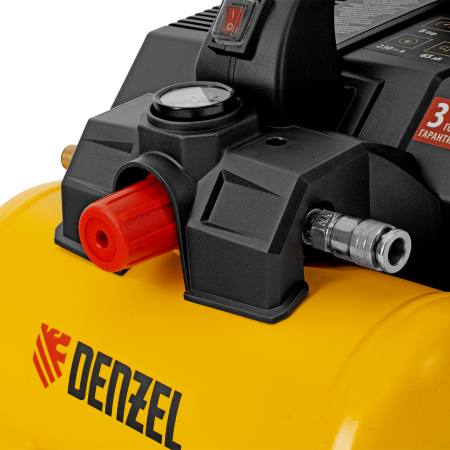 Компрессор  DLS750/6 безмасляный малошумный 750 Вт, 140 л/мин,ресивер 6 л Denzel