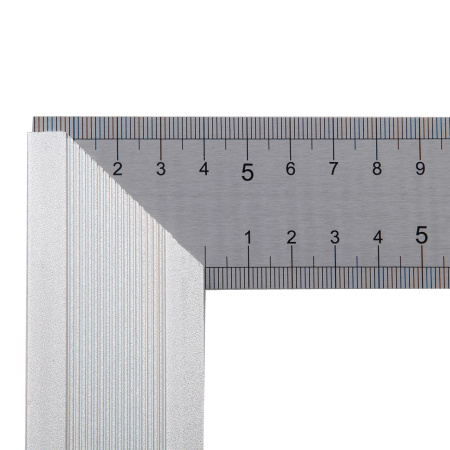 Угольник стальной 400 мм, нержавеющая сталь, градуировка, алюминиевое основание Denzel цена