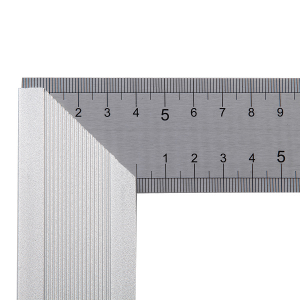 Угольник стальной 400 мм, нержавеющая сталь, градуировка, алюминиевое основание Denzel цена