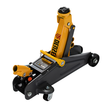 Домкрат гидравлический подкатной с фиксатором, 2 т, 130-330 мм Denzel цена