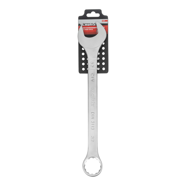Ключ комбинированный, 32 мм, CrV, матовый хром Matrix