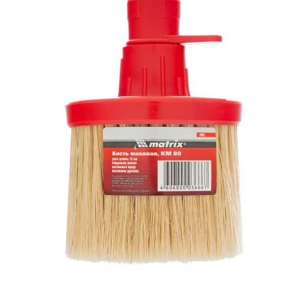 Кисть маховая, КМ 80, натуральная щетина, пластиковый корпус, пластиковая ручка Matrix цена