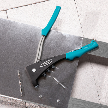 Заклепочник литой, усиленный, заклепки 2.4-4.8 мм Gross цена