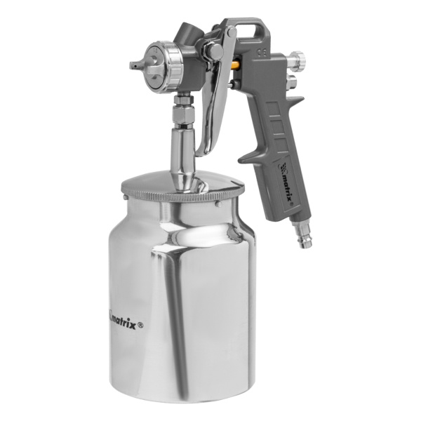 Краскораспылитель пневматический с нижним бачком V 1, 0 л, сопло D 1.2, 1.5 и 1.8 мм Matrix цена