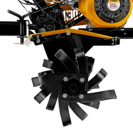 Мотоблок DPT-270SB, 7 л.с., ремен.сцеп, фрез 3х4, ШОМ, без колес, передачи 2В/1Н Denzel