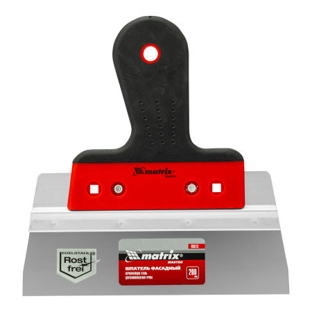 Шпатель фасадный из нержавеющей стали, 200 мм, узкое полотно, двухкомпонентная ручка Matrix цена