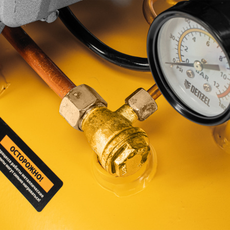 Компрессор воздушный DC1500/24, прямой привод, 1.5 кВт, 24 литра, 220 л/мин Denzel