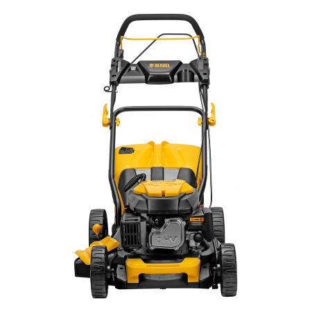 Газонокосилка бензиновая GLD-460SP, 146 куб.см, ширина 46 см, привод 7 уровней, травосборник 50 л Denzel цена
