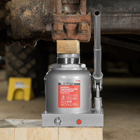 Домкрат гидравлический бутылочный, 50 т, h подъема 236-356 мм Matrix цена