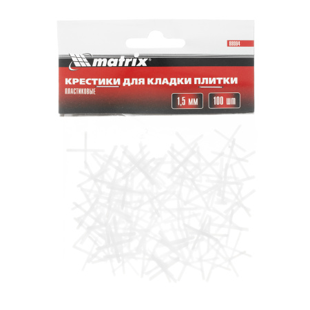 Крестики, 1.5 мм, для кладки плитки, 100 шт Matrix цена