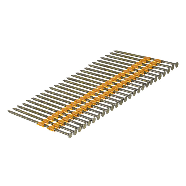 Гвозди для пнев. нейлера (крашен.) длина - 90 мм, диам. - 3,05 мм, 2000 шт. Denzel цена