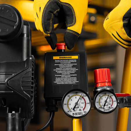 Компрессор безмасл. малошумный DLP-950/24, 950Вт,24 л, 2850 об/мин, 170 л/мин Denzel