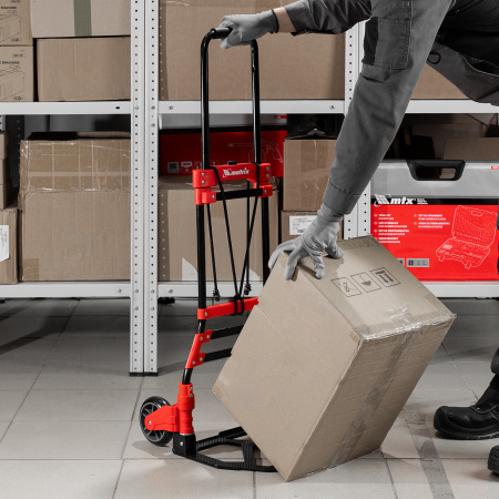 Тележка хозяйственная, складная, 2 колесная, грузоподъемность 80 кг Matrix цена