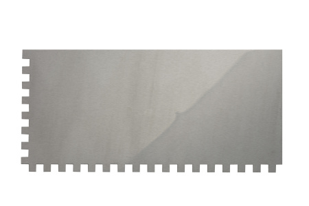 Гладилка из нержавеющей стали, 280 х 130 мм, зеркальная полировка, пластмассовая ручка, зуб 8 х 8 мм Matrix цена