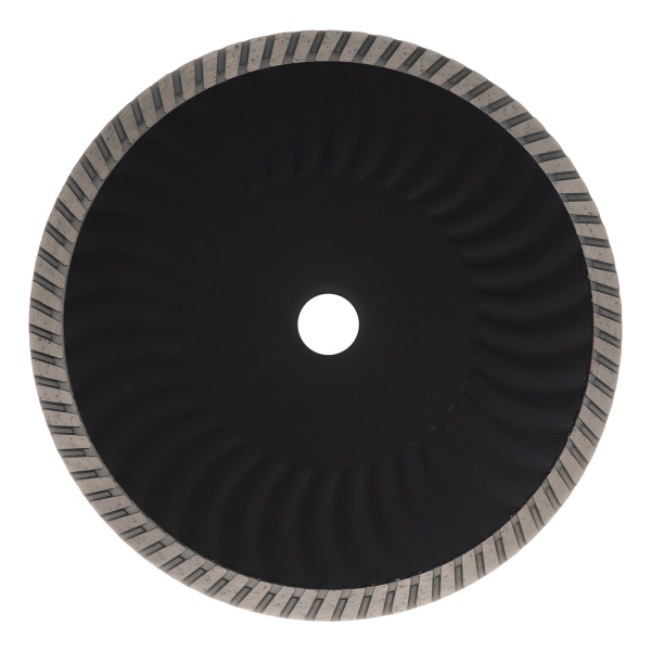 Диск алмазный отрезной DENZEL Турбо, ф230 х 22.2 мм, сухой рез, HWD92, турбированная рабочая часть, круг, 731140