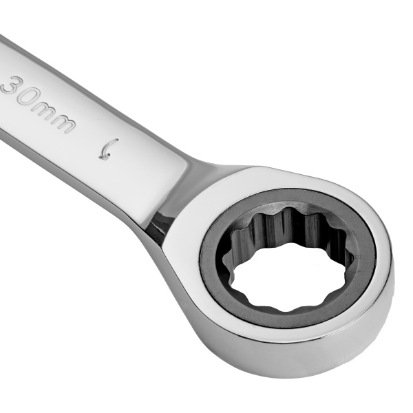 Ключ комбинированный, с трещеткой, 30 мм Denzel