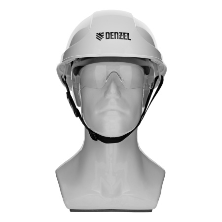Каска защитная ударопр.«Форвард» (К-05)ABS/PC,комплект со встроен.очк.ОЧК-05 Форвард,белая Denzel цена