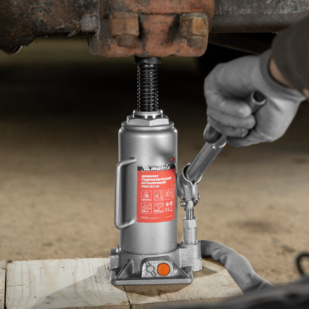 Домкрат гидравлический бутылочный, 10 т, h подъема 230-460 мм Matrix цена