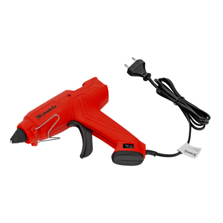 Клеевой пистолет, 11 мм, 40 (100) Вт, 18 г/мин, выключатель и индикатор напряжения Matrix цена