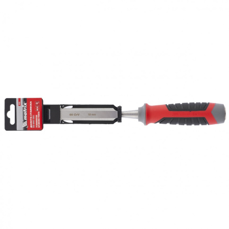 Долото-стамеска, 18 мм, 60 CrV, трехкомпонентная обрезиненная рукоятка Matrix цена