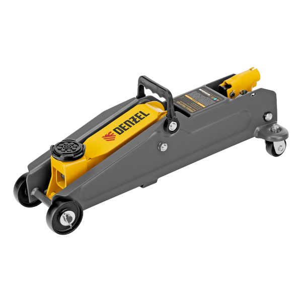 Домкрат гидравлический подкатной, 2 т, 135-385 мм Denzel цена