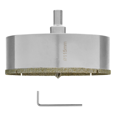 Сверло алмазное по керамограниту, 115 х 67 мм, трехгранный хвостовик Matrix