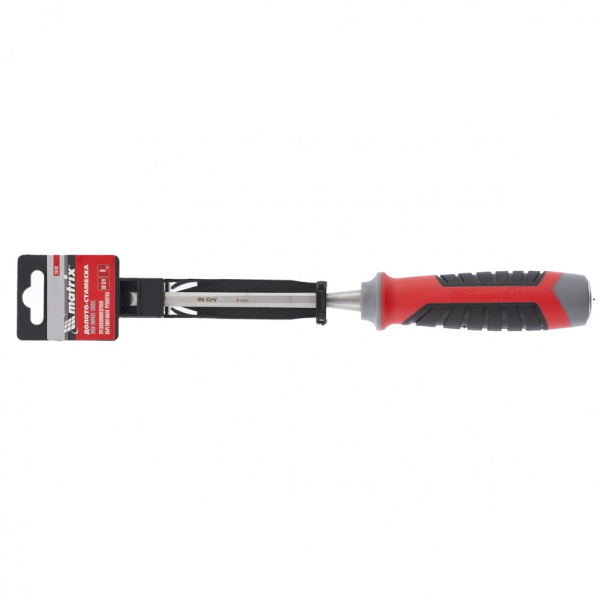 Долото-стамеска, 8 мм, 60 CrV, трехкомпонентная обрезиненная рукоятка Matrix цена