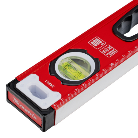 Уровень алюминиевый, фрезерованный, 3 глазка, рукоятки, 600 мм Matrix цена