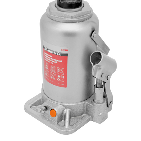 Домкрат гидравлический бутылочный, 20 т, h подъема 244-449 мм Matrix цена