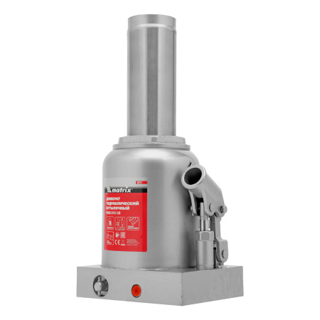 Домкрат гидравлический бутылочный, 30 т, h подъема 244-370 мм Matrix цена