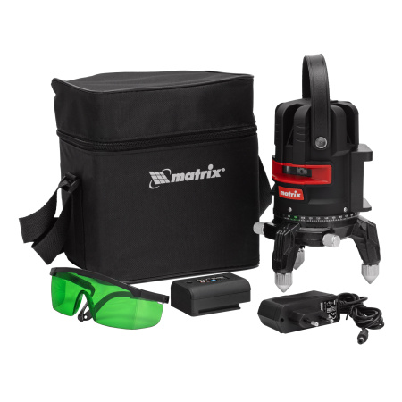 Лазерный уровень ML 06 Green, 30 м, 520 нм, аккумулятор Li 2800 мАч, резьба 5/8" Matrix цена