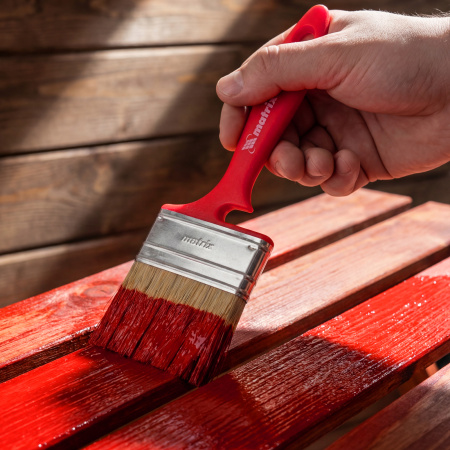 Кисть флейцевая "Эмали" Color Line 70 х 12 мм Matrix цена