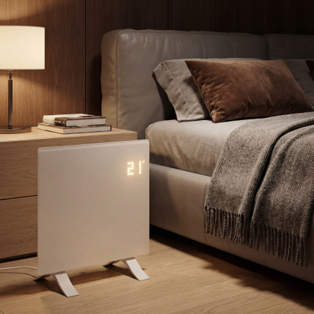 Конвектор электрический OptiPrime-1000, Wi-Fi, тачскрин, цифровой термостат, 1000 Вт Denzel