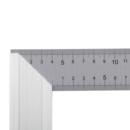 Угольник стальной 250 мм, нержавеющая сталь, градуировка, алюминиевое основание Denzel цена