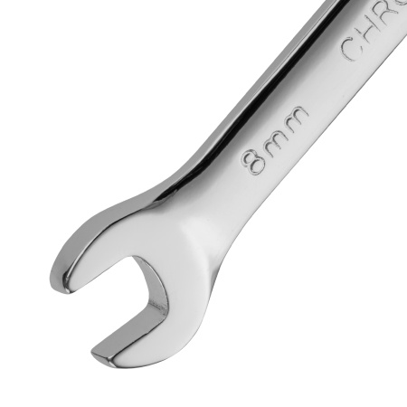 Ключ комбинированный трещоточный, 8 мм, CrV, шарнирный, зеркальный хром Matrix Professional