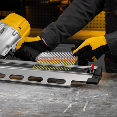 Гвозди для пнев. нейлера (оцинк.) длина - 90 мм, диам. - 3,05 мм, 2000 шт. Denzel цена