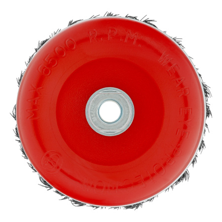 Щетка для УШМ Heavy Duty, 125 мм, М14, "чашка", крученая проволока 0.5 мм Matrix