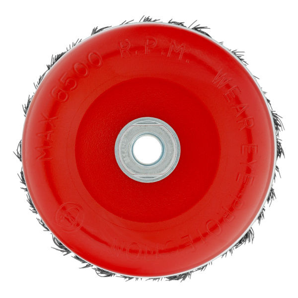 Щетка для УШМ Heavy Duty, 125 мм, М14, "чашка", крученая проволока 0.5 мм Matrix