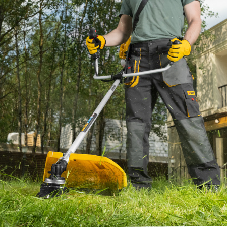 Триммер бензиновый DTL-33, 33 см3, неразъемная штанга Denzel цена