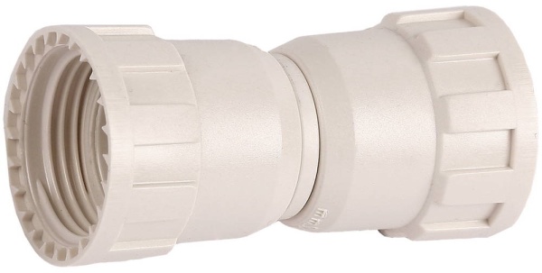 Соединитель ЗУБР ″ШиреФит″ ″накидная гайка - накидная гайка″, 16мм