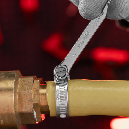 Ключ комбинированный, 7 мм, CrV, полированный хром Matrix