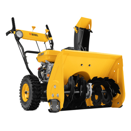 Гибридная снегоуборочная машина с функц. подметания SWB-800, 212 сс, руч. старт, 2 насадки Denzel