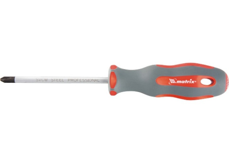 Отвертка Profi, PH0 х 100 мм, SVСM, двухкомпонентная рукоятка Matrix