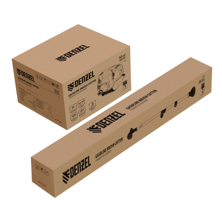 Триммер бензиновый DTL-52S, 52 см3, разъемная штанга, состоит из 2 частей Denzel цена