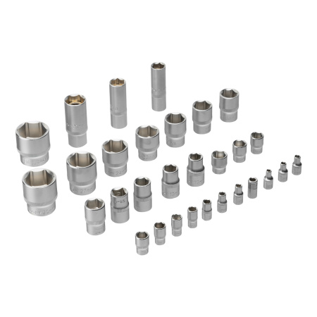 Набор инструментов, 1/2", 1/4", CrV, S2, пластиковый кейс, 100 предметов Denzel