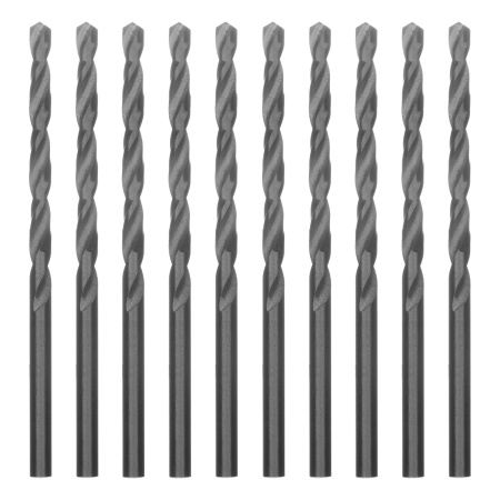 Сверло по металлу, 3.5 мм, полированное, HSS, 10 шт, цилиндрический хвостовик Matrix