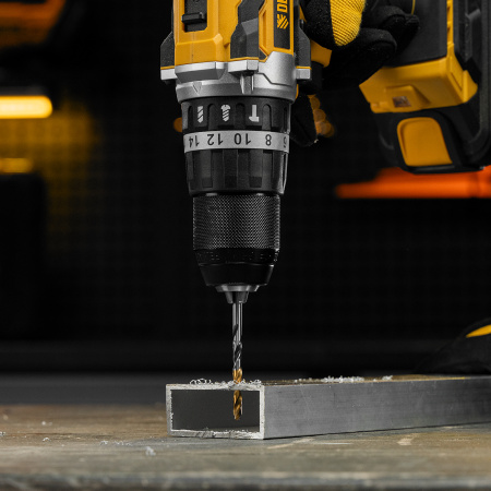 Сверло спиральное по металлу 4,5 x 80мм, Р6М5, Golden Tip, многогранная заточка Denzel